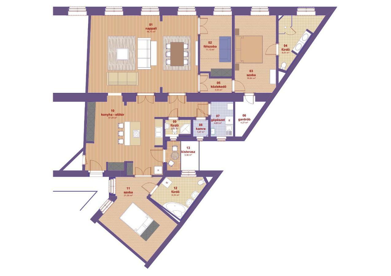 Urban Haven - 3 Beds, 3 Baths, Free Parking, Near Central Market Будапешт Экстерьер фото